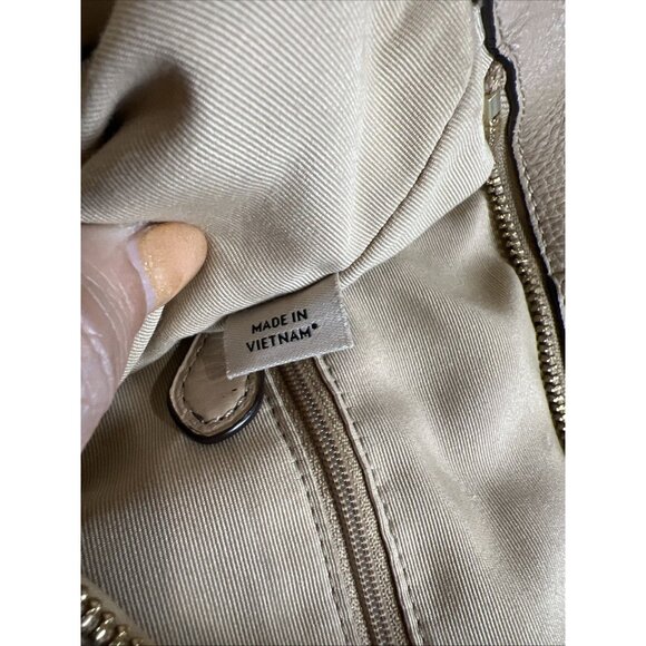 Coach Madison Isabelle Shoulder Bag Pebbled Leather Purse Cream Beige Tan - Picture 10 of 16